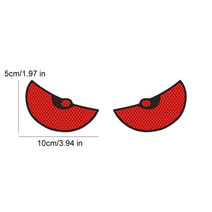 2Pcs/Set Reflective Car Stickers Motorbike Helmet Improve Your Vehicle'S Visibility and Safety with Devil Eye Stickers